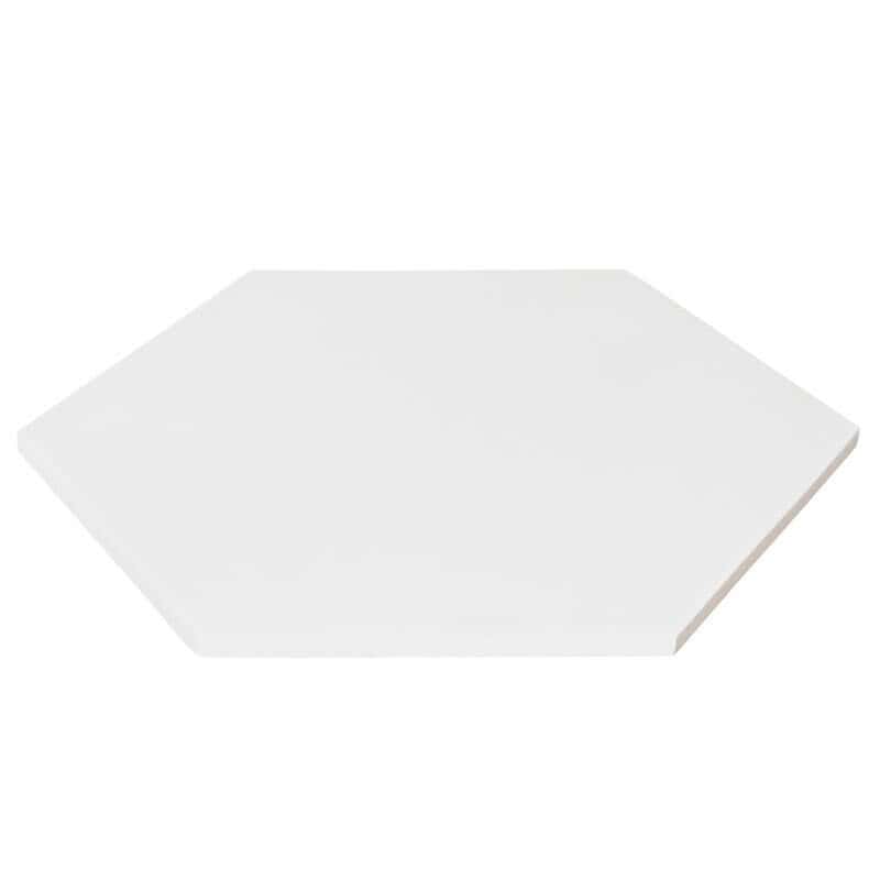White hexagon tile.