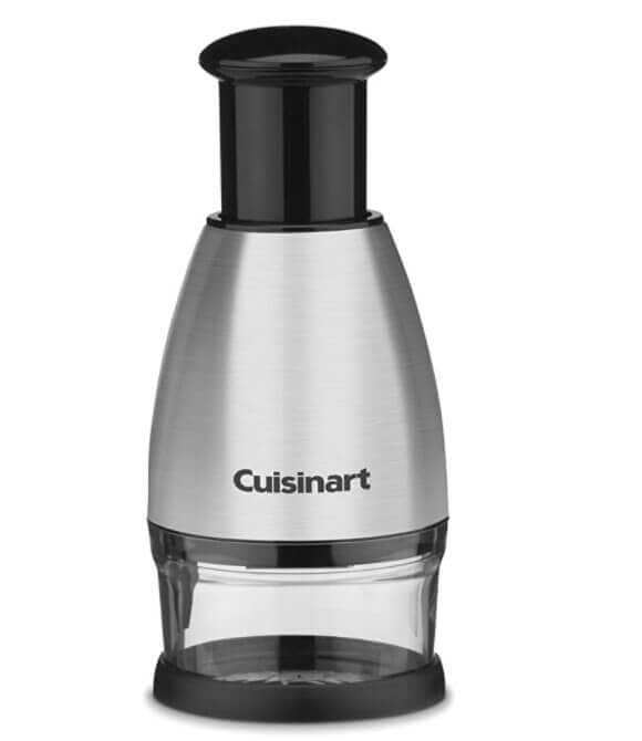 Silver Cuisinart chopper.