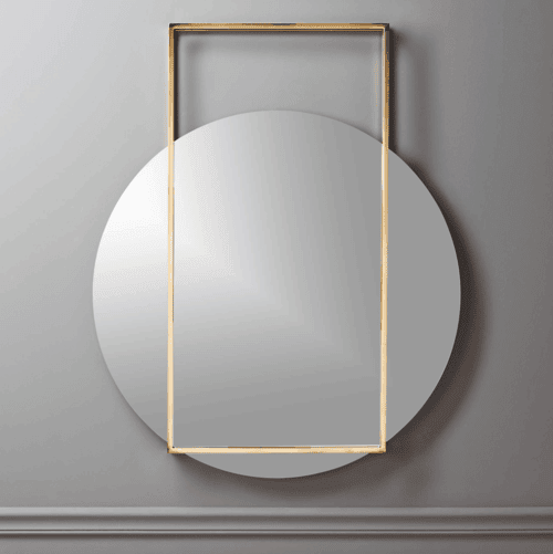 Pendulum Gold Wall Mirror