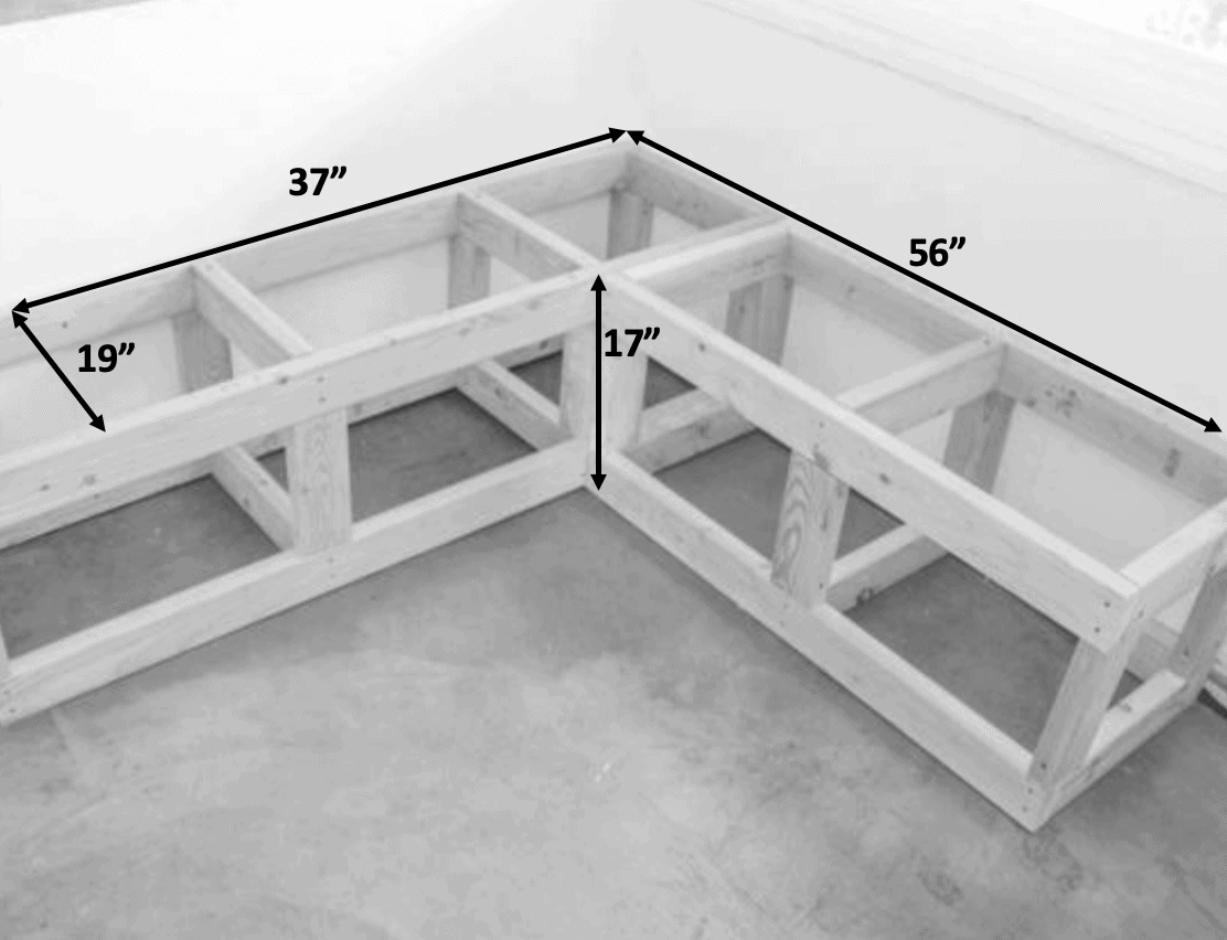 Building a corner bench cheap