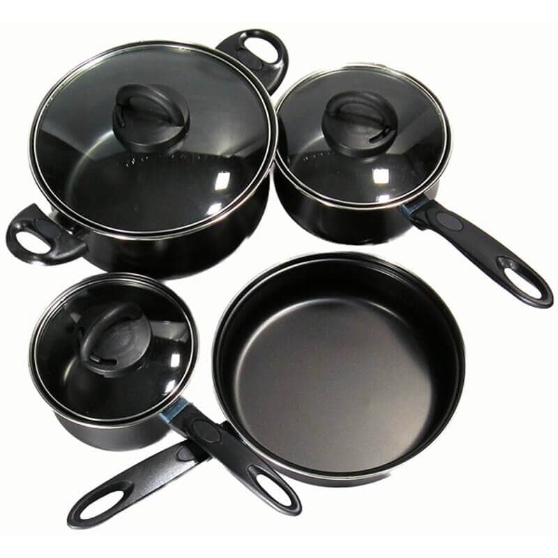 Set of four Starcraft pots and pans.