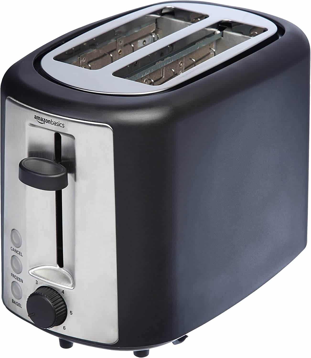 Black toaster from Amazon Basics.