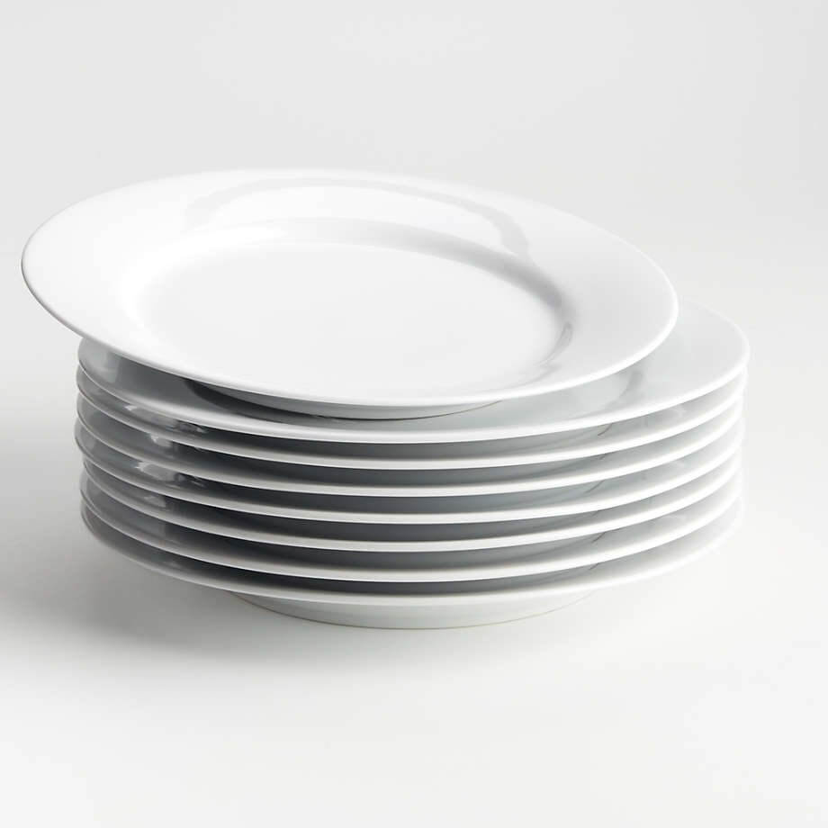 Aspen Rimmed Dinner Plates Set Of Eight
