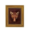 Click for more info about Fox Head by Reinagle c1800 Framed Oil Painting Print on Canvas in Antiqued Gold Frame