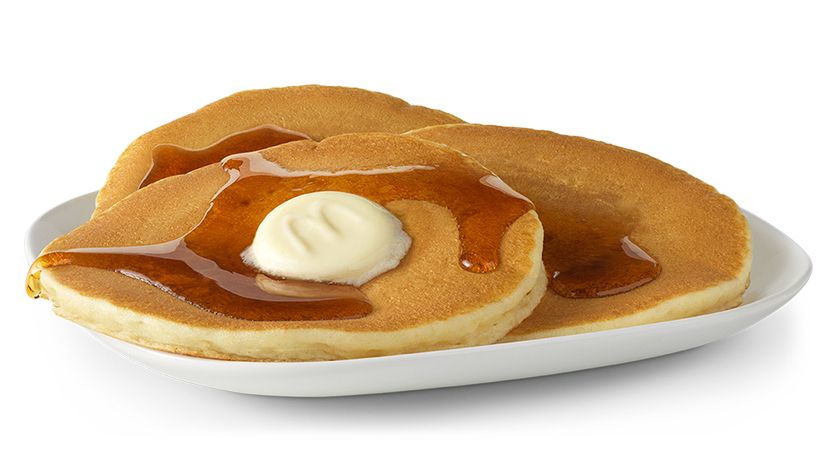 Tray of McDonald\'s pancakes.