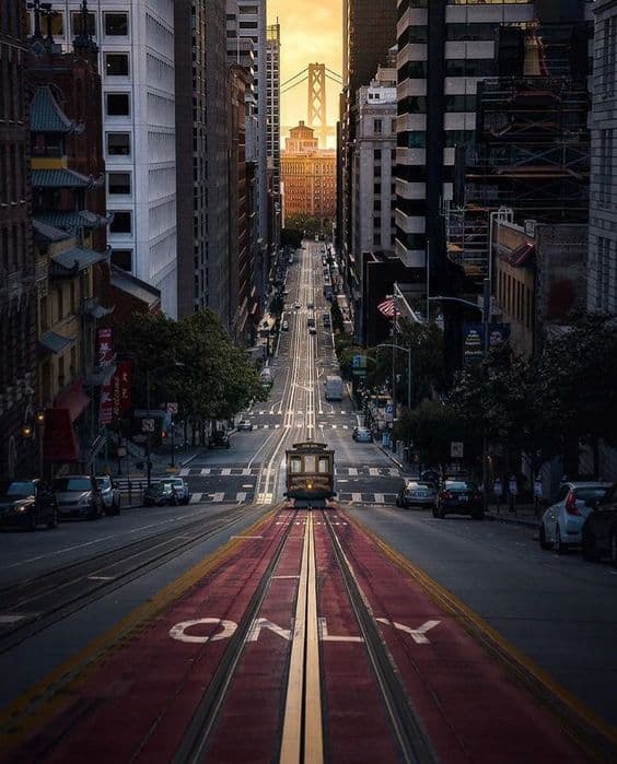 Best views of San Francisco cable car