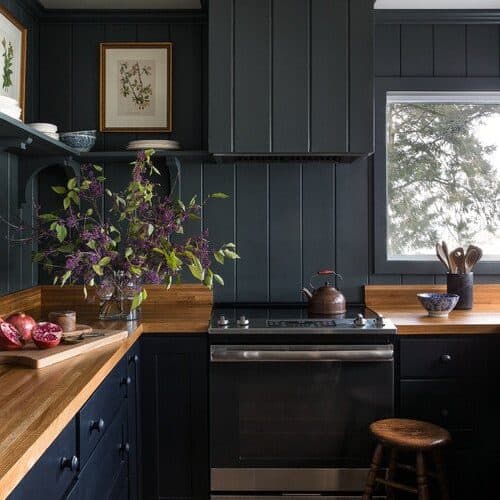 Dark Kitchen cabinet paint costs