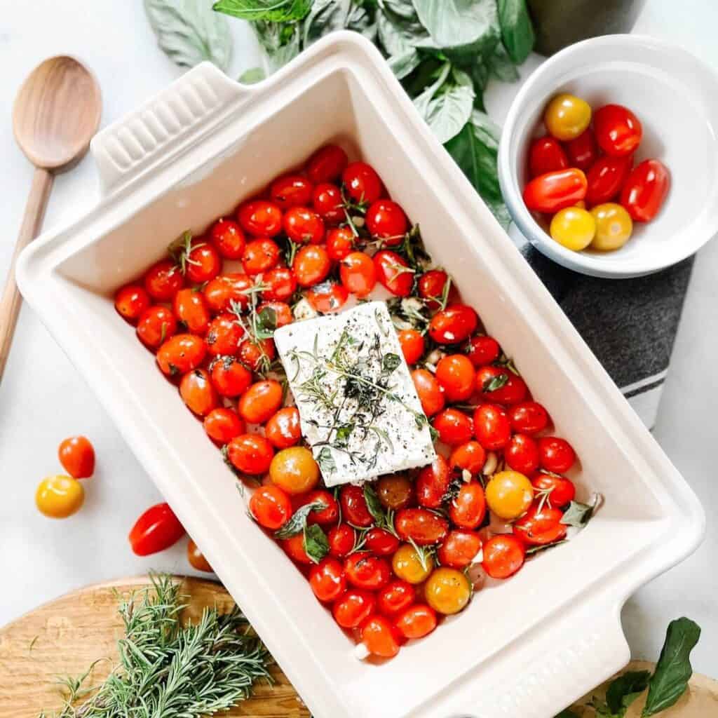 Baked feta pasta