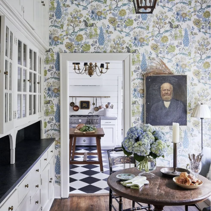 how to decorate kitchen walls using wallpaper
