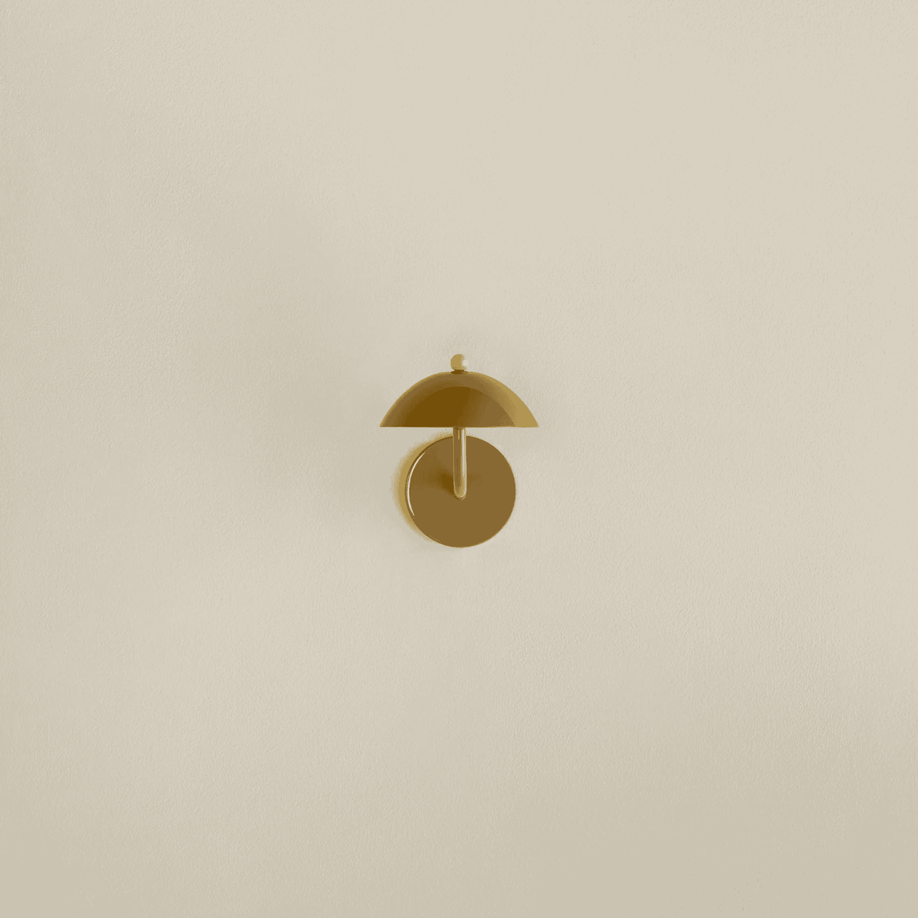Small wall sconce on a wall.