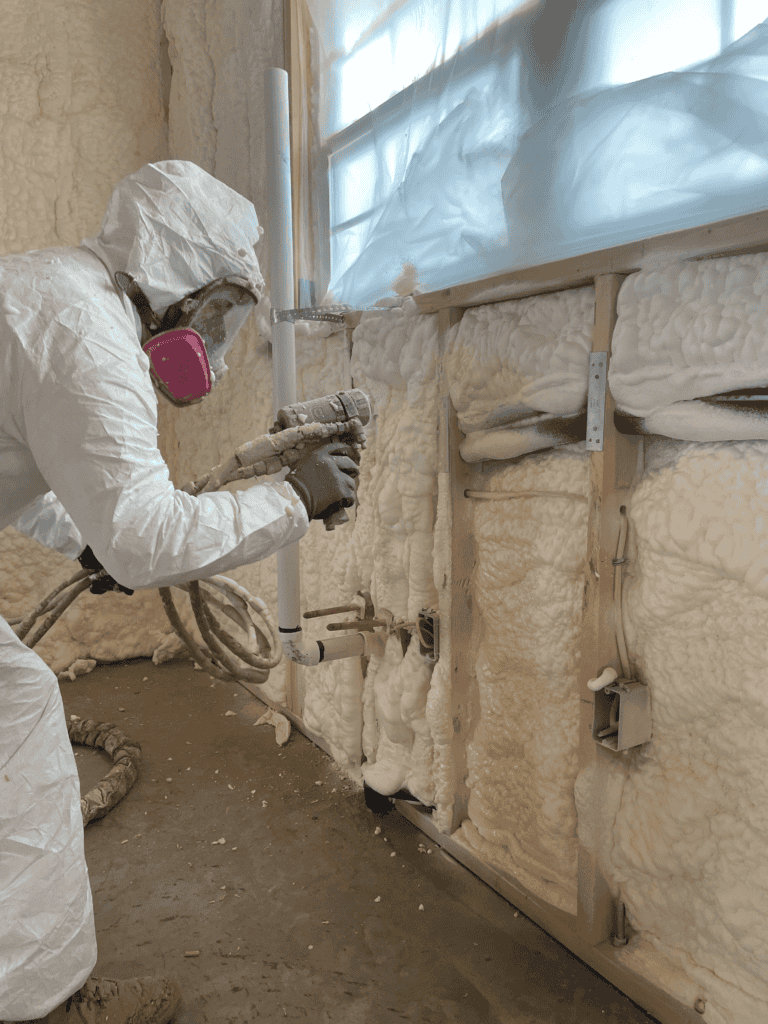 Spray foam insulation