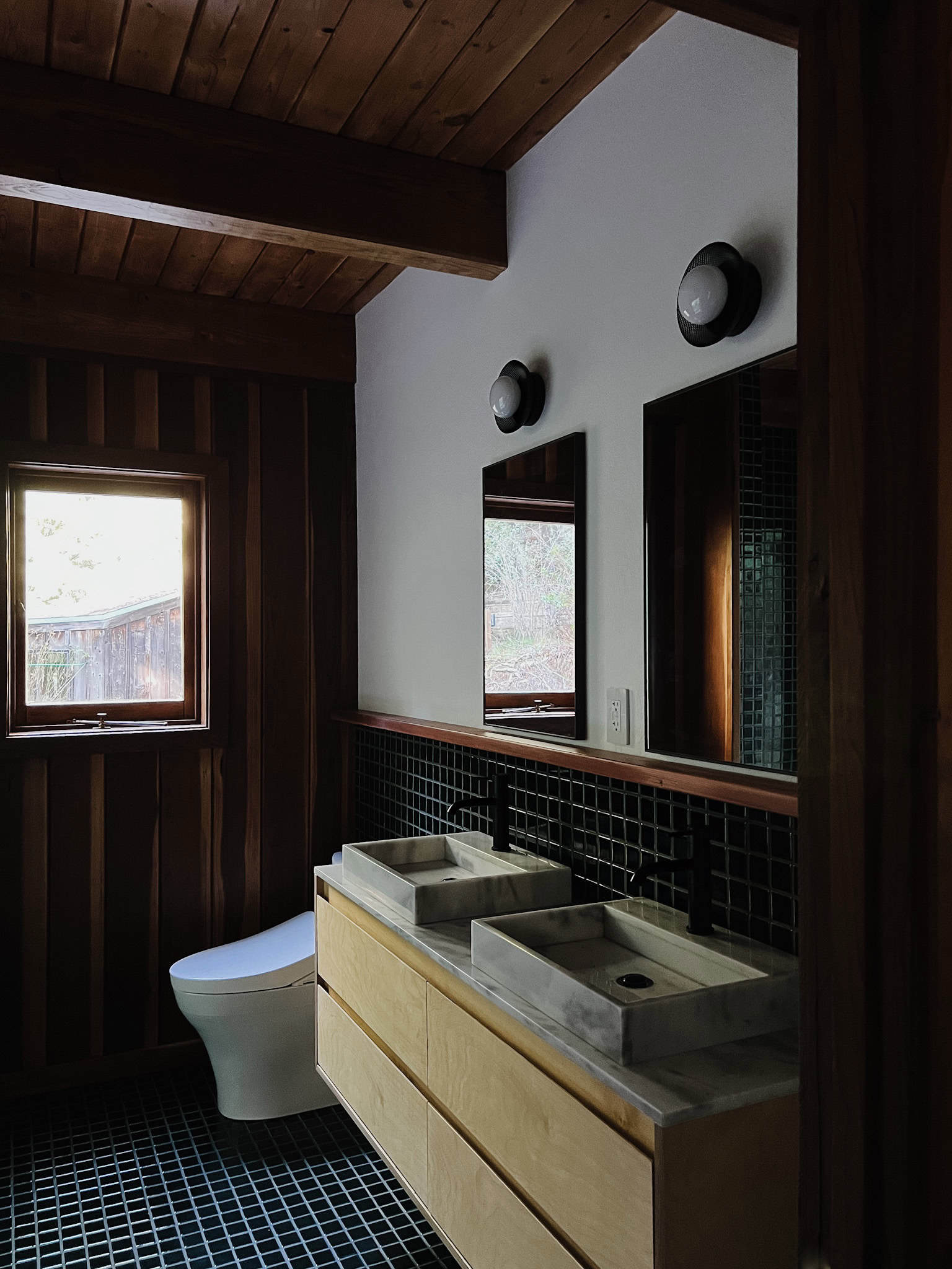 the cabin bath looking moody.